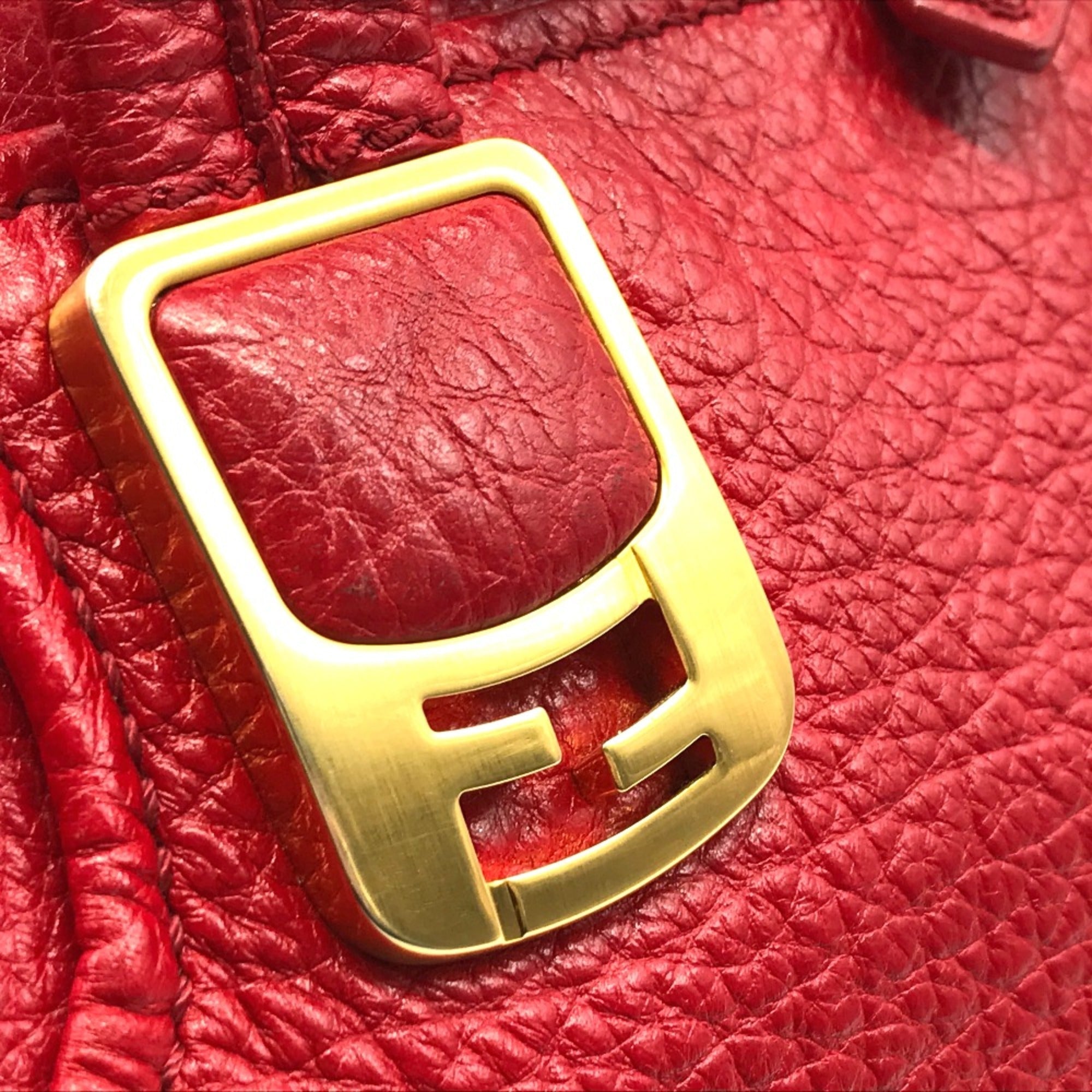 Fendi Red Leather Handbag