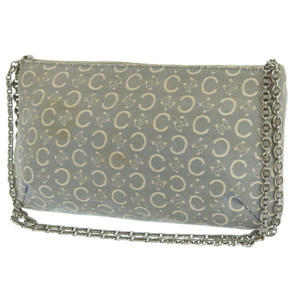 Celine Light Blue Canvas Shoulder Bag