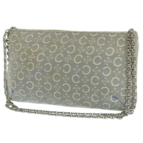 Celine Light Blue Canvas Shoulder Bag