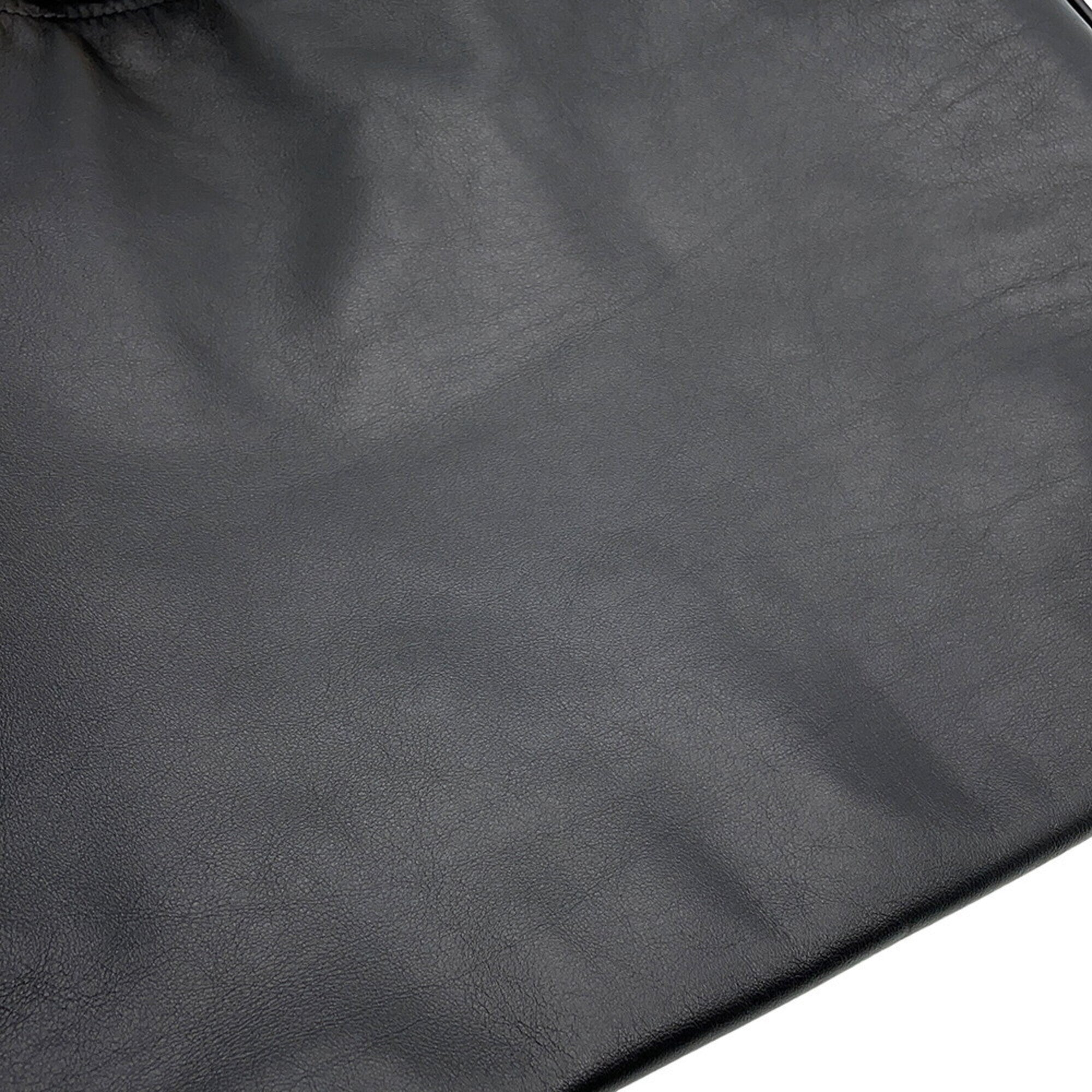 Gucci Black Leather Handbag Tote Bag (Pre-Owned)