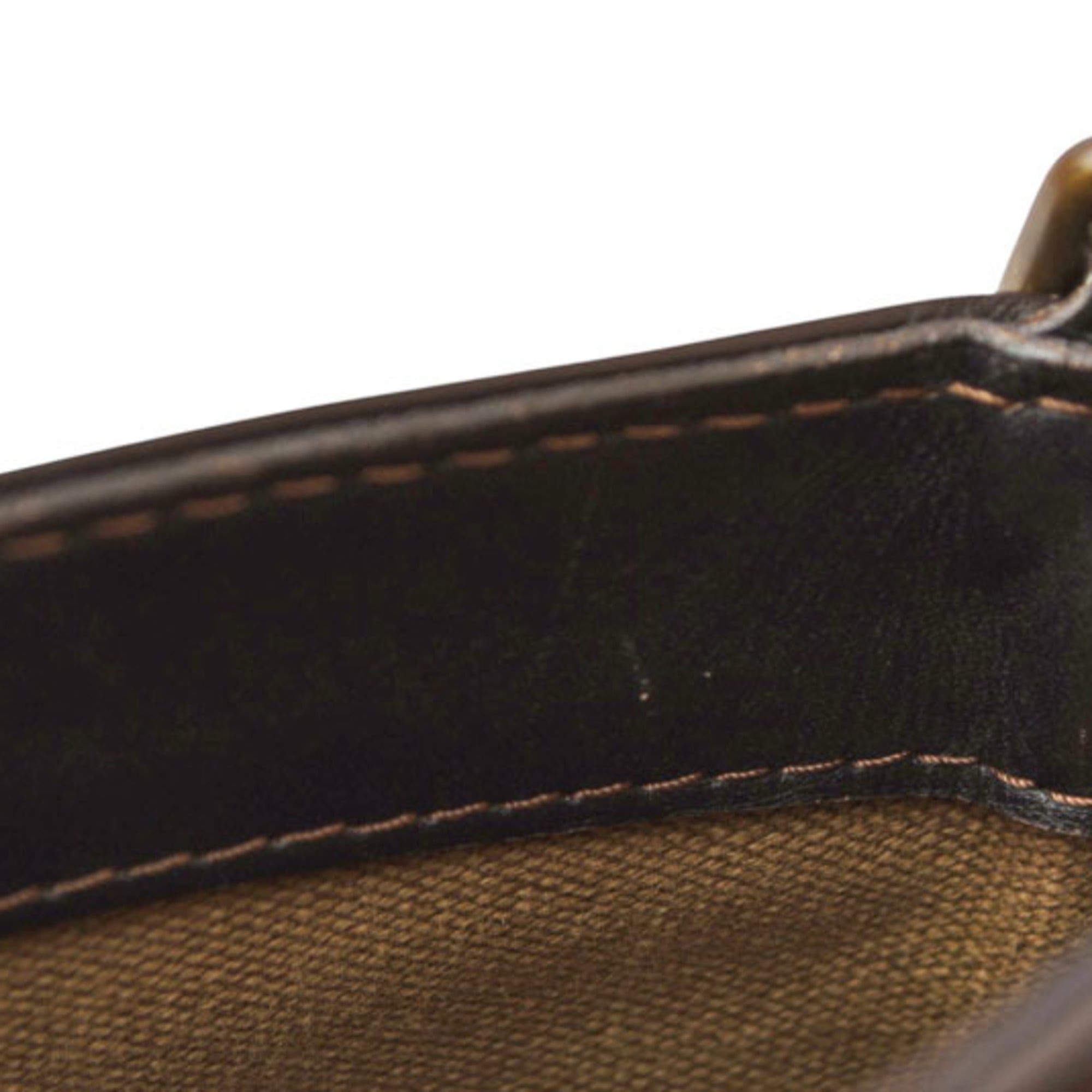 Louis Vuitton Coffee Leather Shoulder Bag