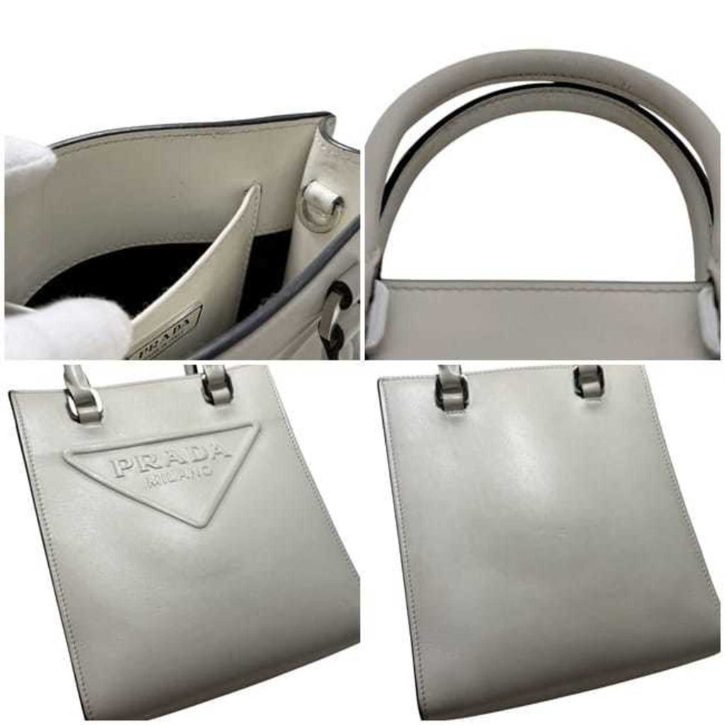 Prada Bianco White Leather Handbag