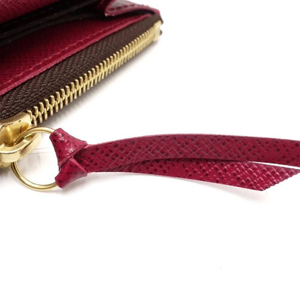 Louis Vuitton Brown Fuchsia Canvas Long Wallet