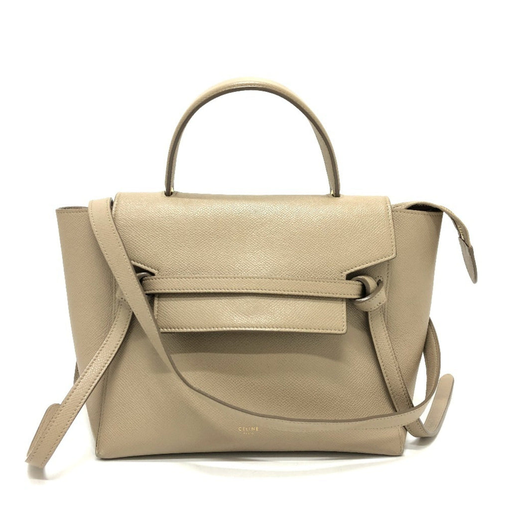 Celine Beige Leather Handbag Shoulder Bag