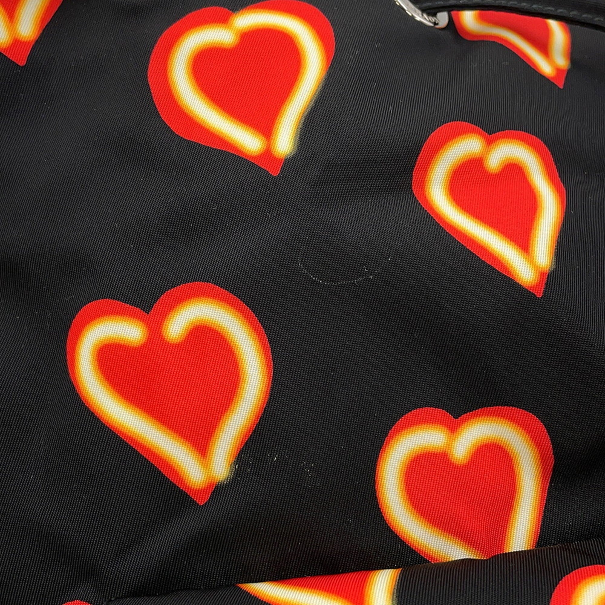Prada Black Red Color Nylon Backpack