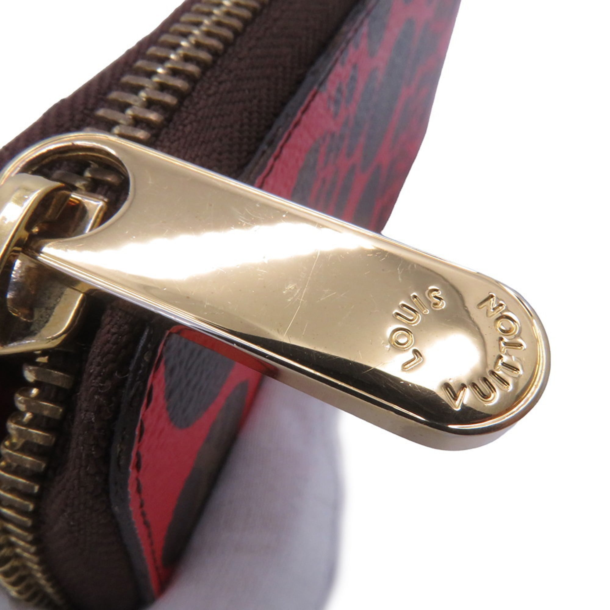 Louis Vuitton Monogram Red Color Monogram Long Wallet