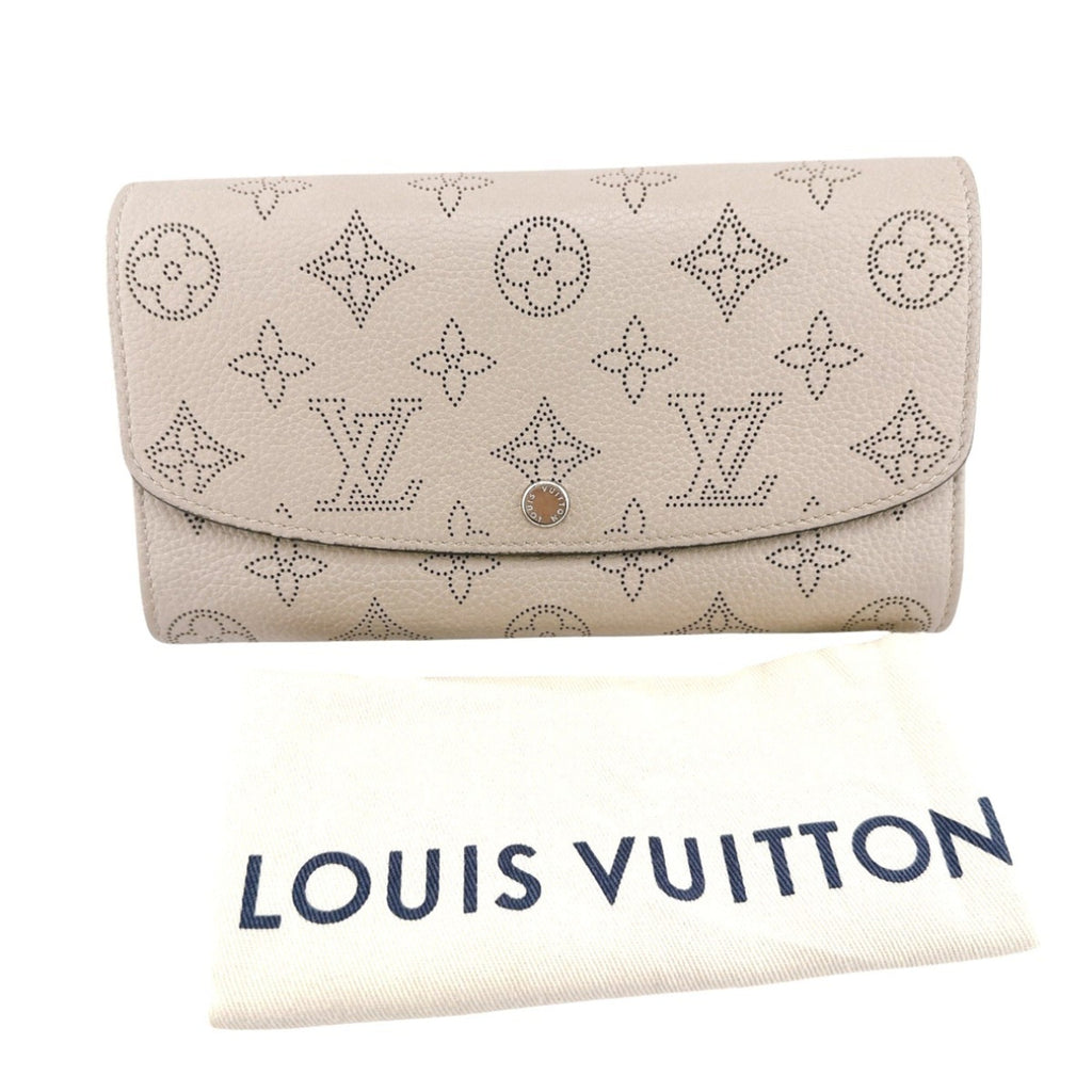 Louis Vuitton Beige Galle Monogram Mahina Leather Long Wallet (Tri-Fold)