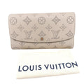 Louis Vuitton Beige Galle Monogram Mahina Leather Long Wallet (Tri-Fold)