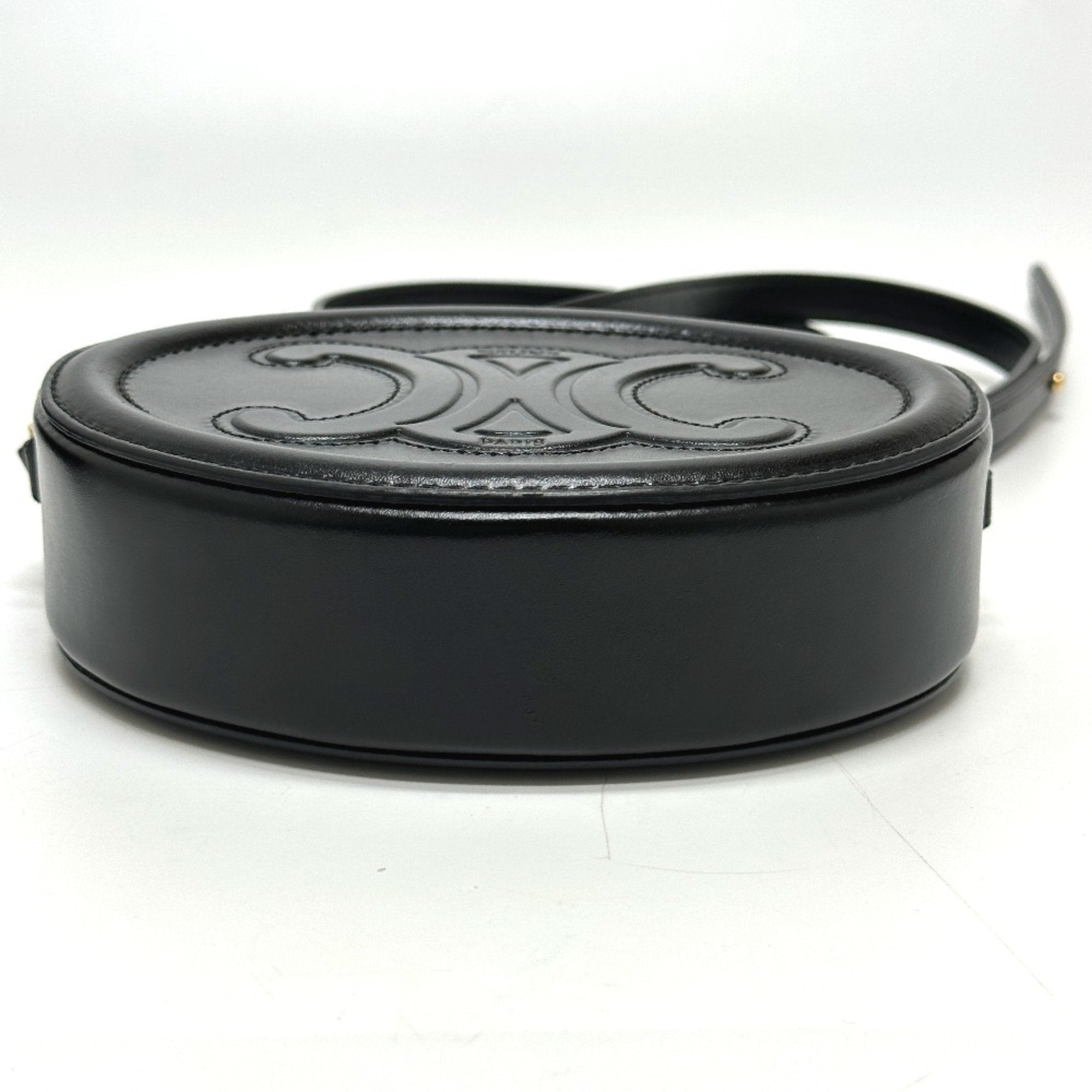 Celine Black Leather Shoulder Bag