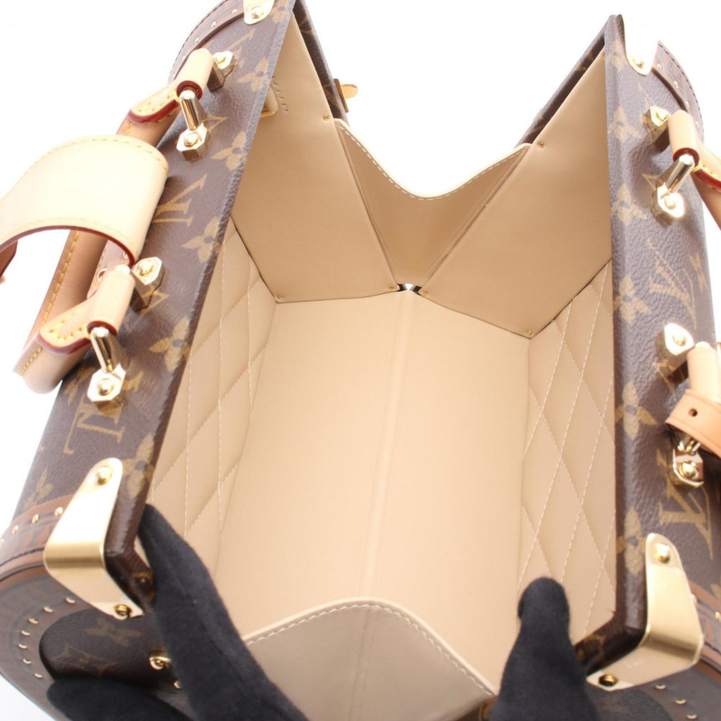 Louis Vuitton Brown Coated Canvas Leather Handbag