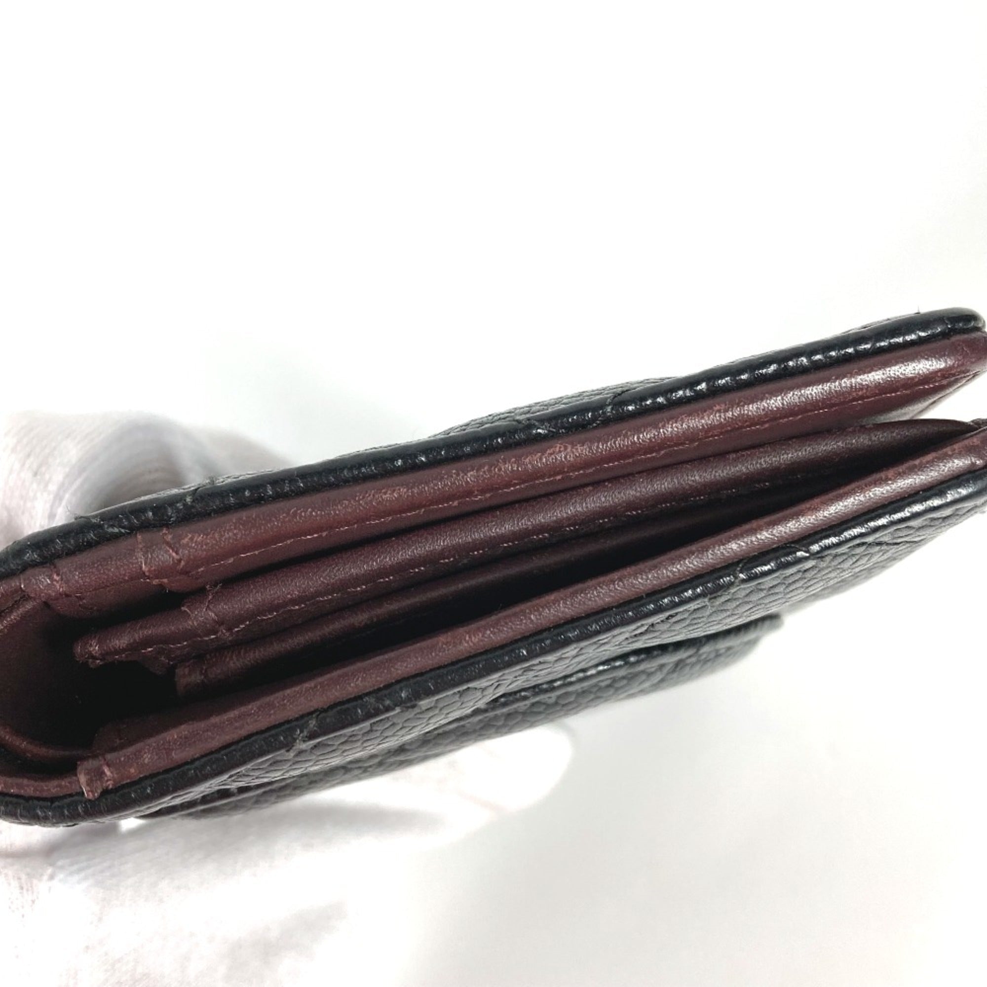 Chanel Black Leather Long Wallet (Bi-Fold)
