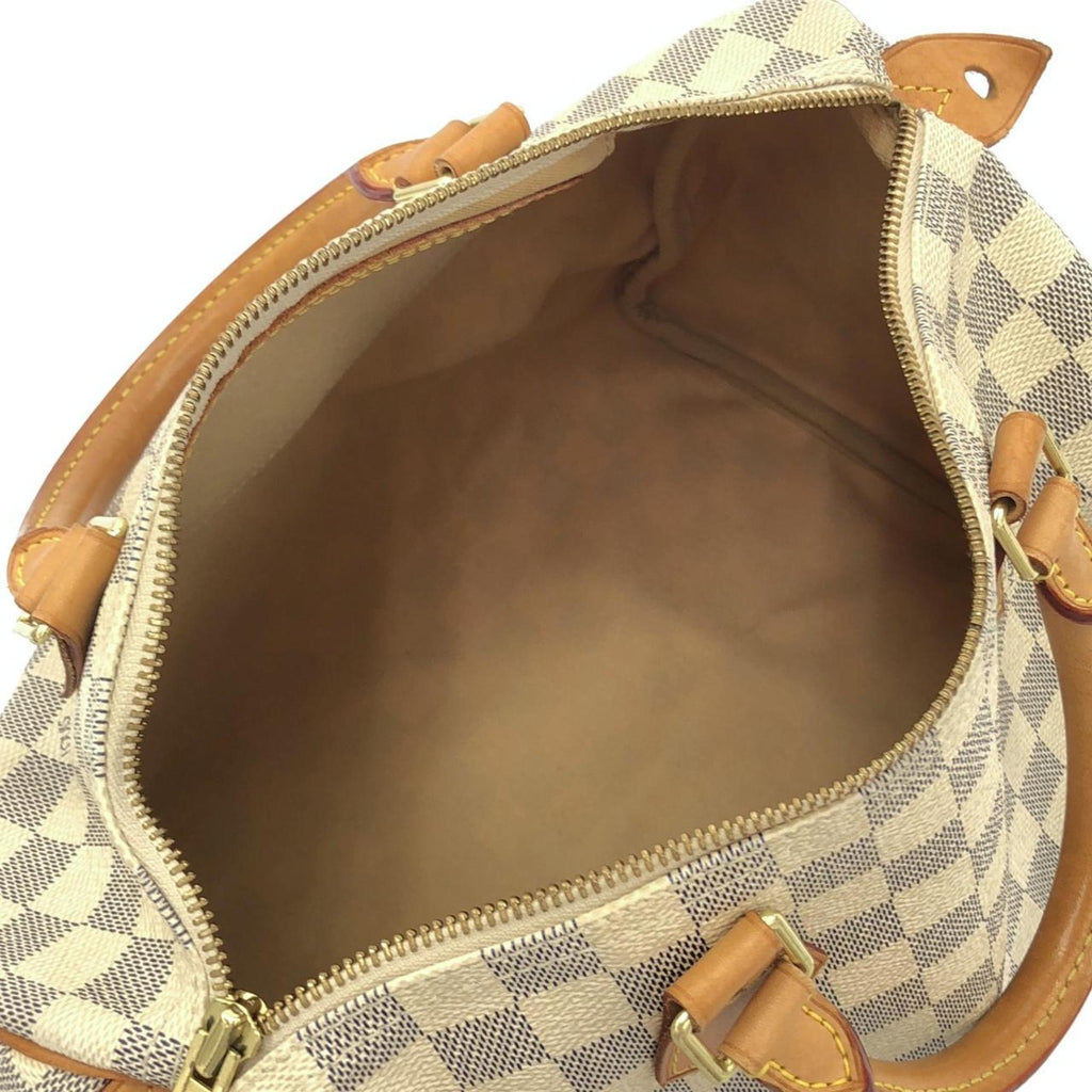 Louis Vuitton Azur White Coated Canvas Boston Bag