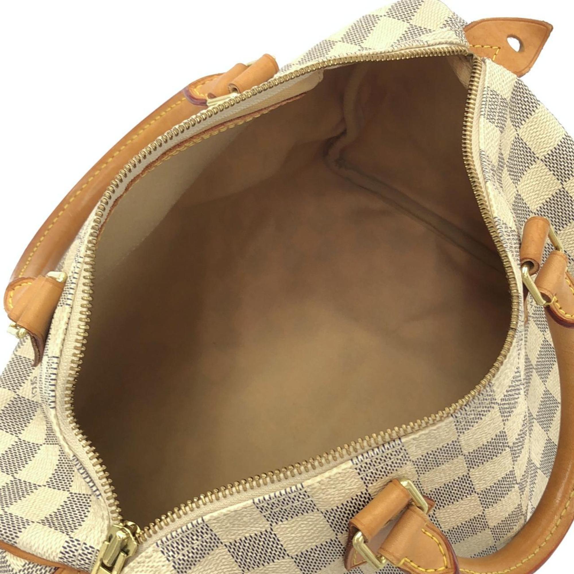 Louis Vuitton Azur White Coated Canvas Boston Bag