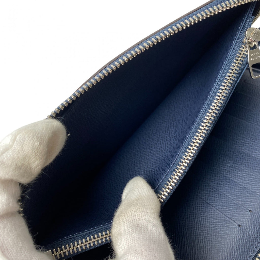 Louis Vuitton Navy Leather Long Wallet