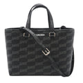 Balenciaga Black Gray Coated Canvas Tote