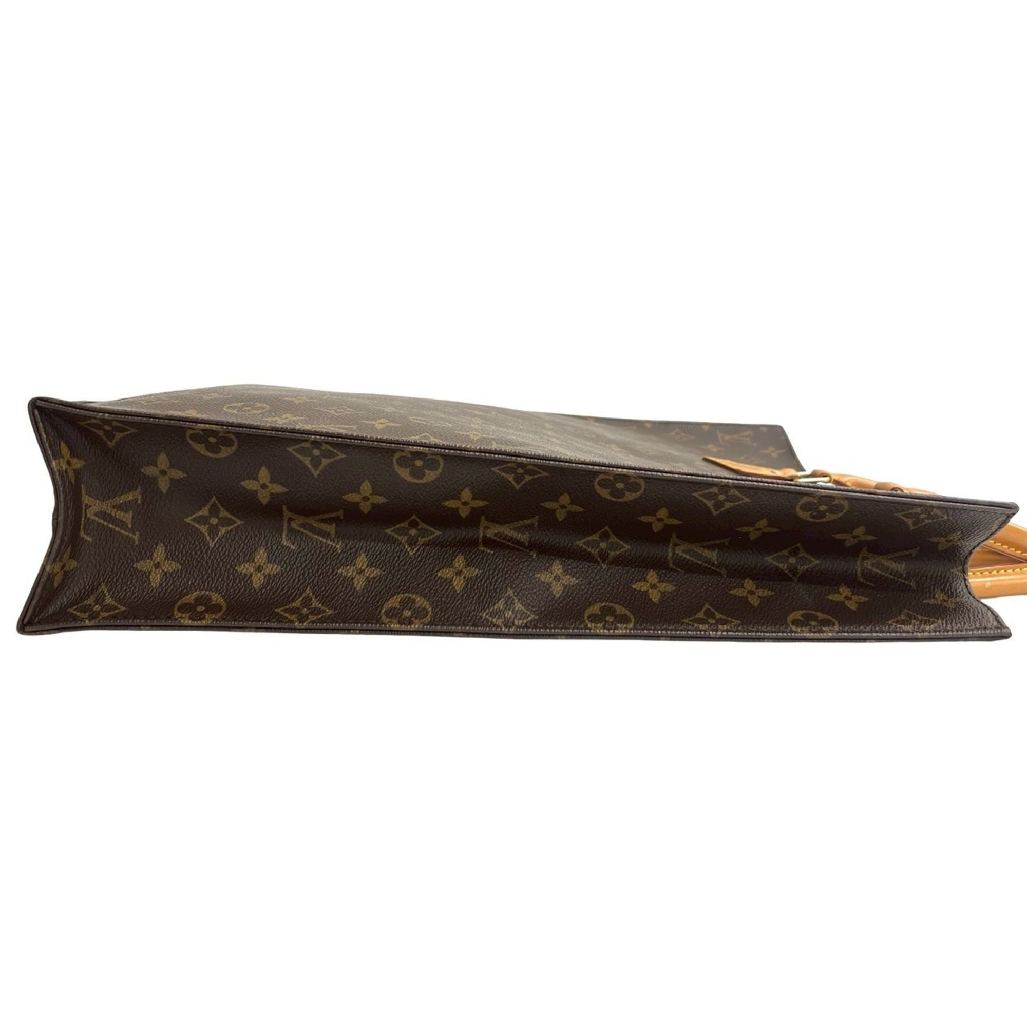 Louis Vuitton Brown Leather Pvc Handbag Tote Bag
