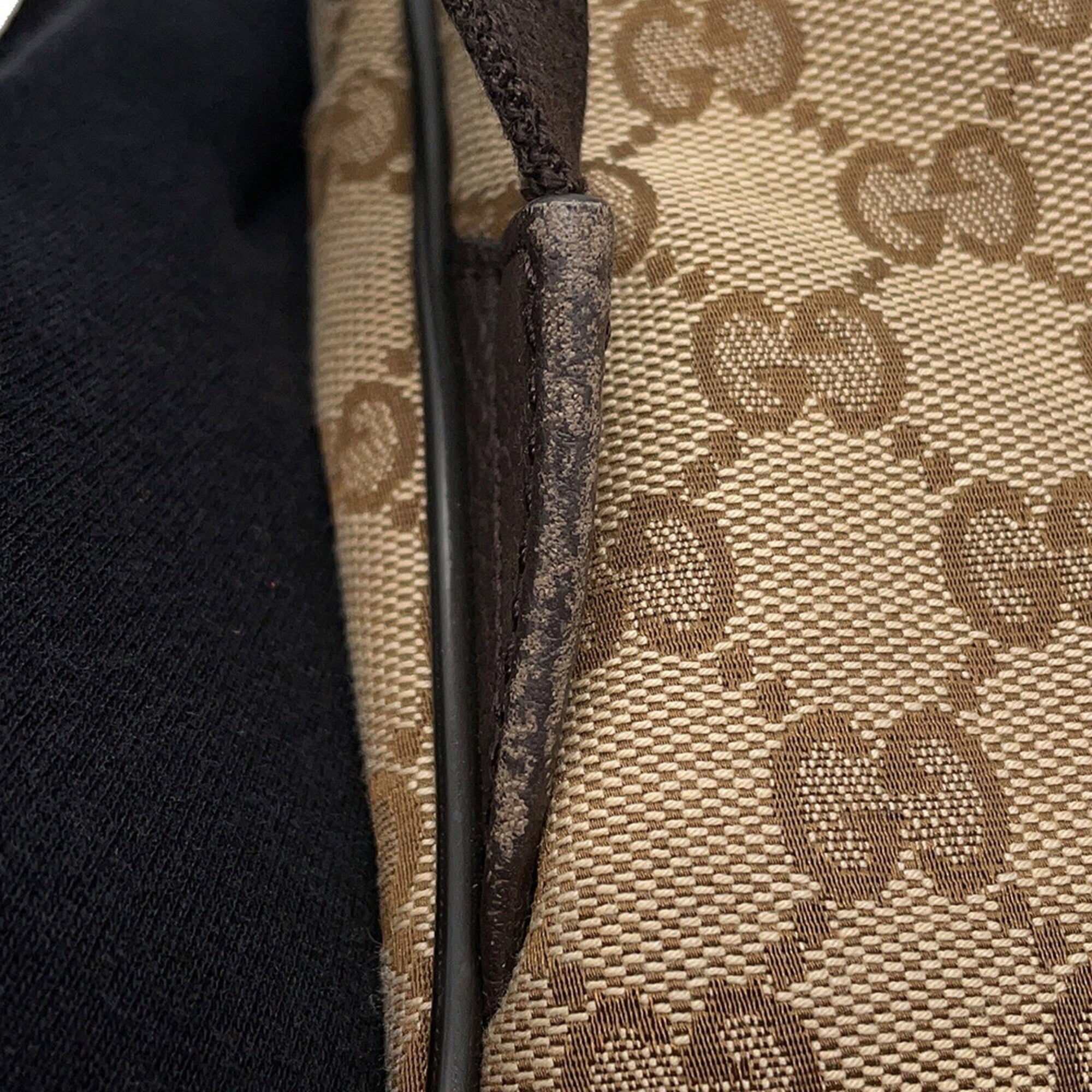 Gucci Beige Brown Gg Canvas Backpack Handbag (Pre-Owned)