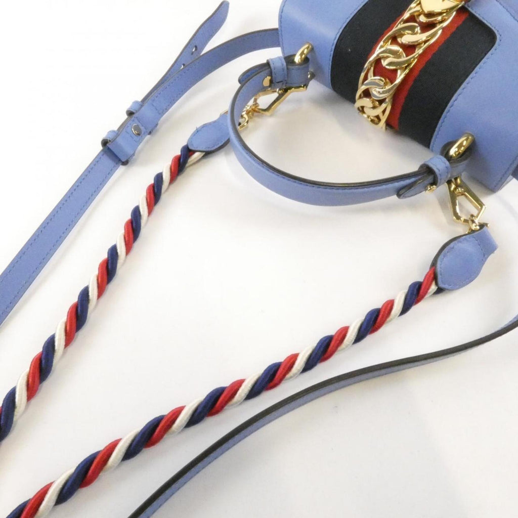 Gucci Light Blue Leather Handbag (Pre-Owned)