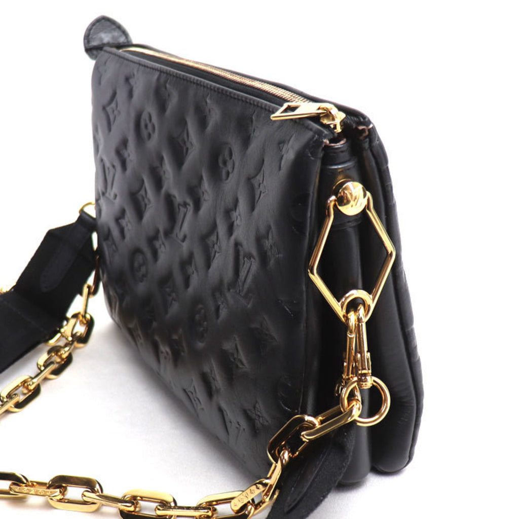 Louis Vuitton Black Leather Shoulder Bag