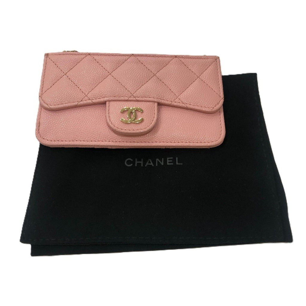 Chanel Pink Grained Calfskin Coin Purse/Coin Case