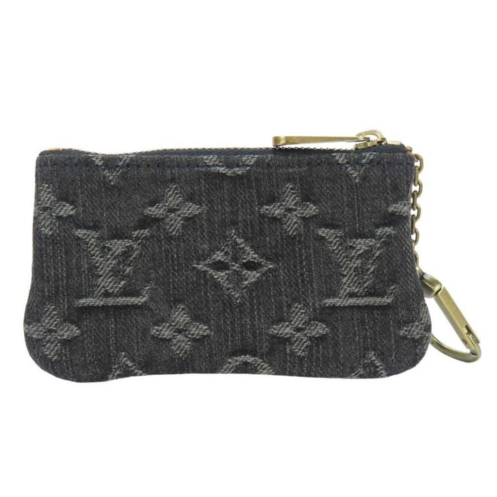 Louis Vuitton Black Gray Monogram Denim Coin Purse/Coin Case