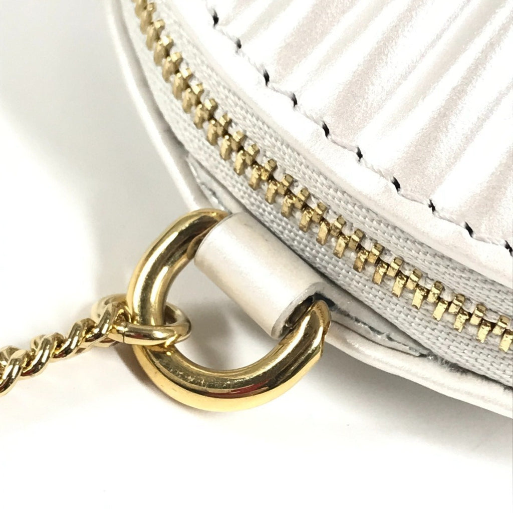 Louis Vuitton White Leather Coin Purse/Coin Case