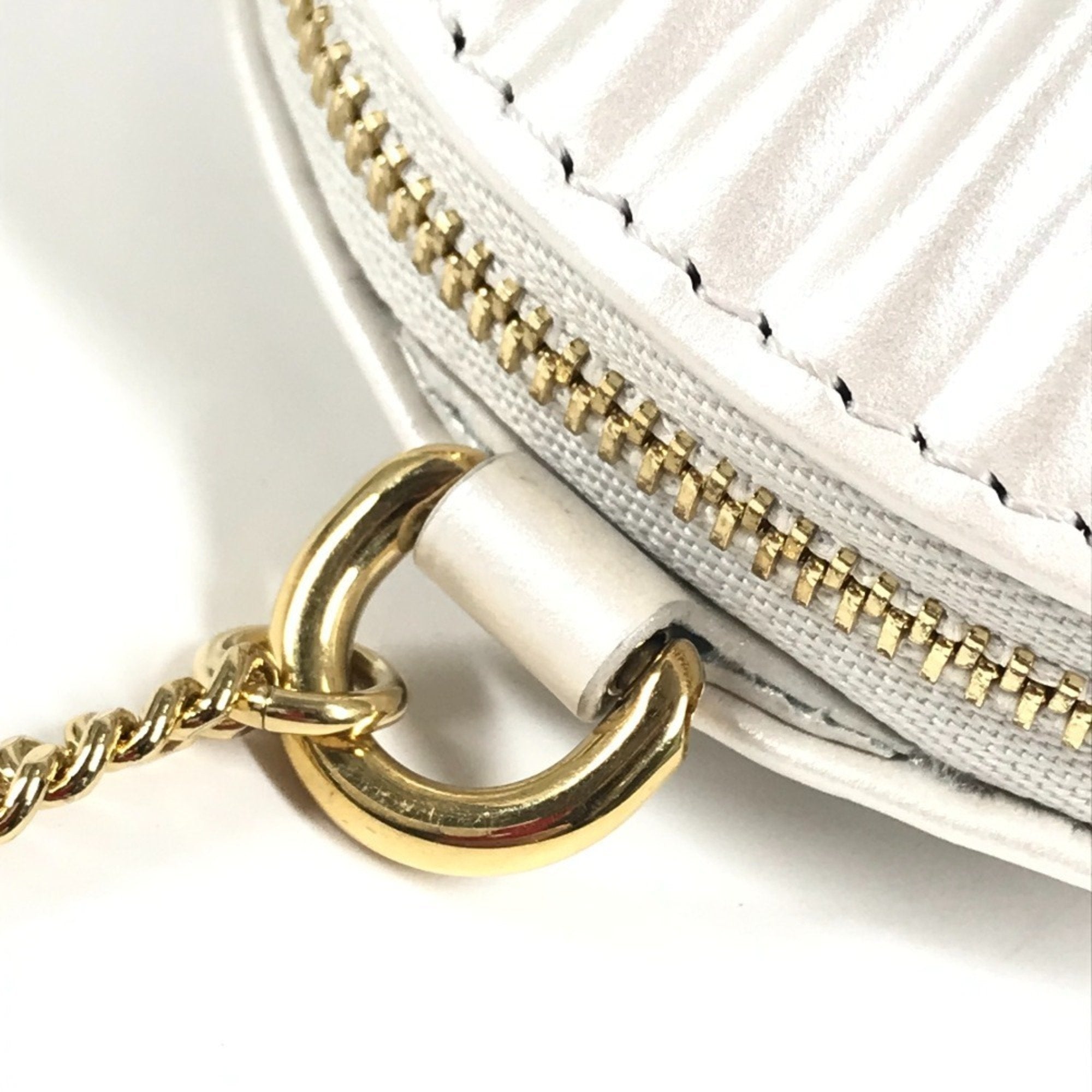 Louis Vuitton White Leather Coin Purse/Coin Case