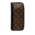 Louis Vuitton Black Brown Noir Pvc Leather Long Wallet
