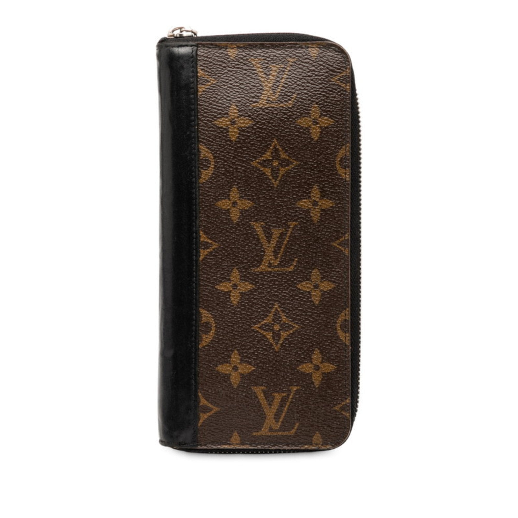 Louis Vuitton Black Brown Noir Pvc Leather Long Wallet