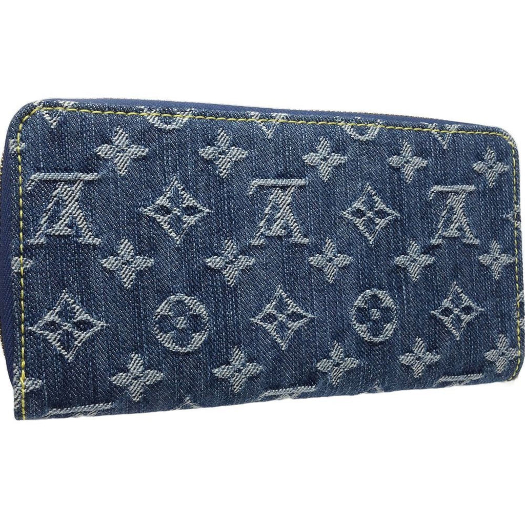 Louis Vuitton Monogram Denim Blue Monogram Monogram Denim Long Bill Wallet