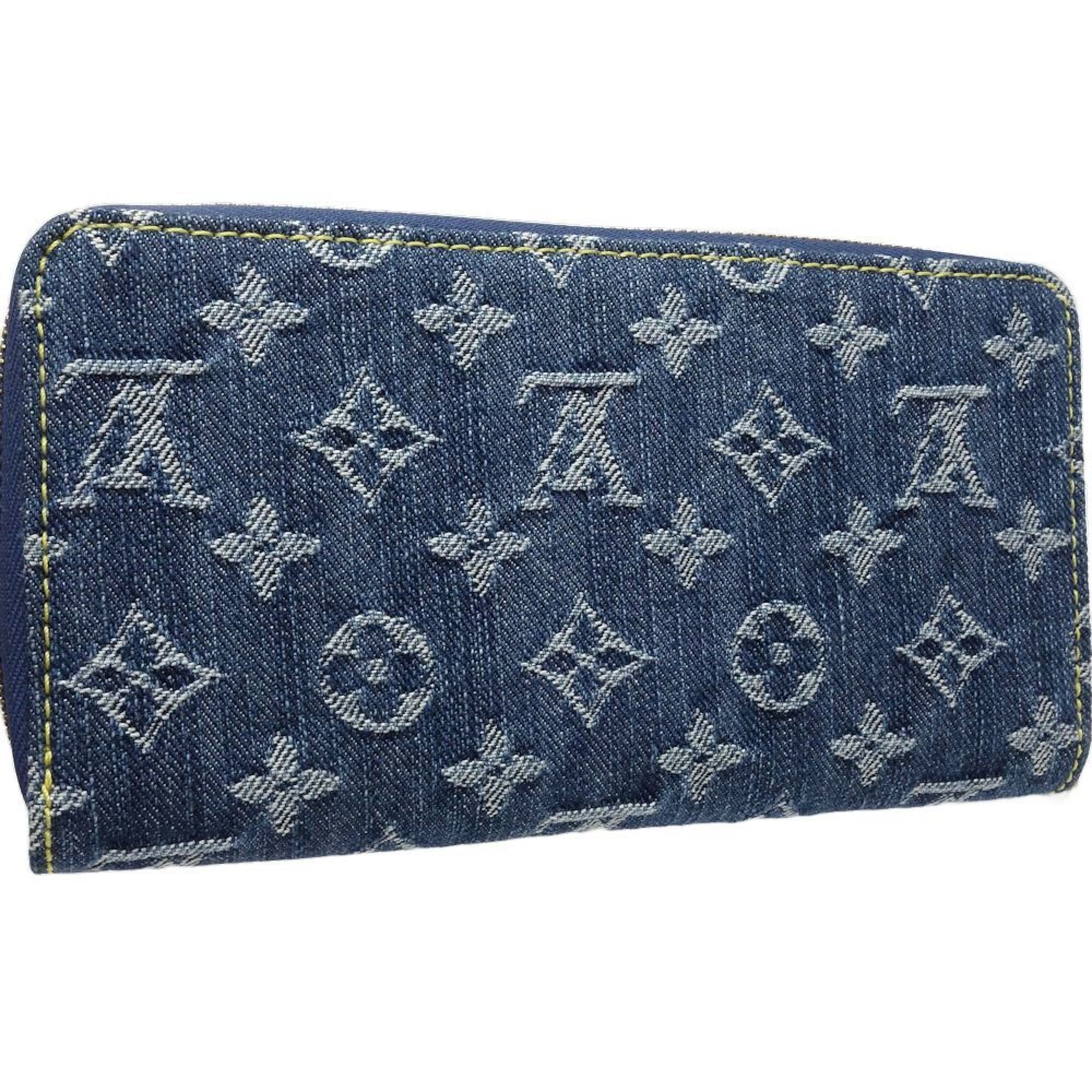Louis Vuitton Monogram Denim Blue Monogram Monogram Denim Long Bill Wallet