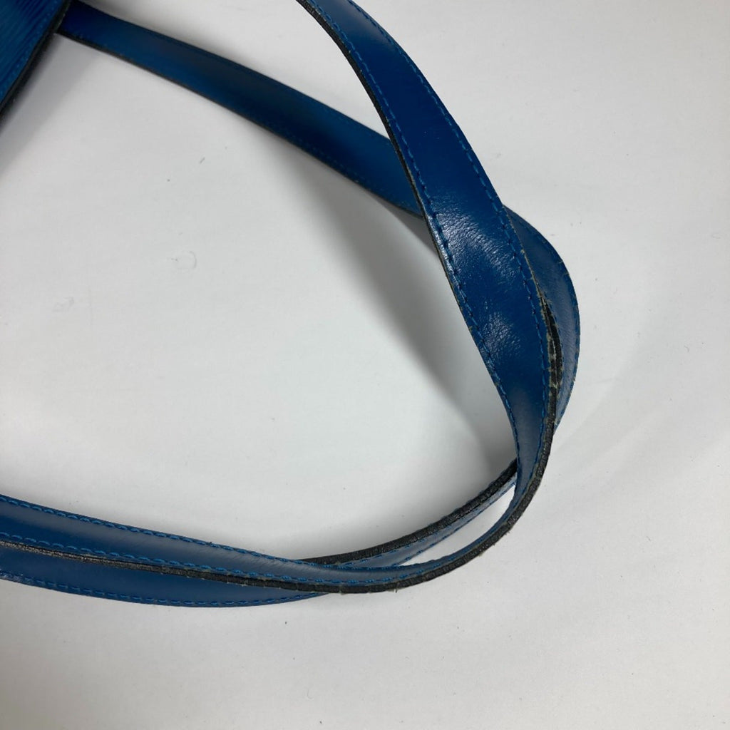 Louis Vuitton Blue Leather Tote Bag