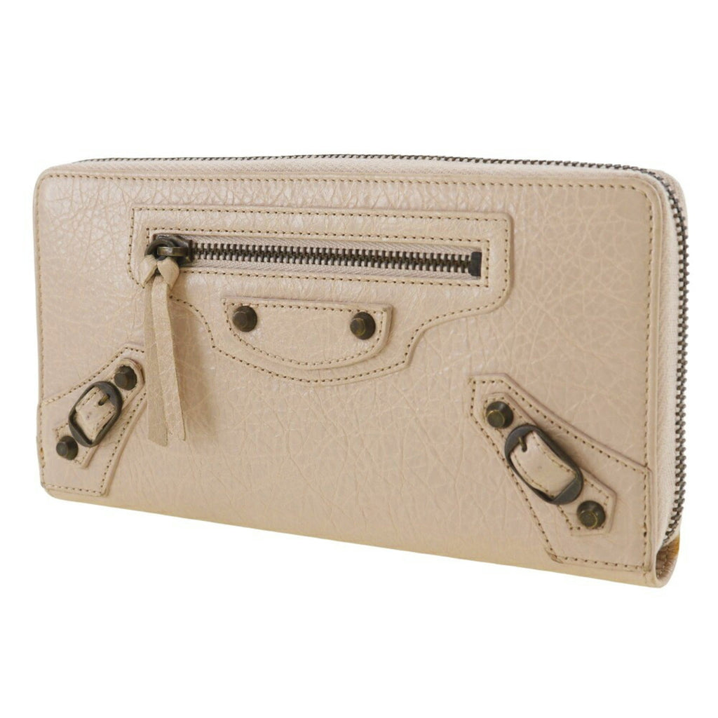 Balenciaga Beige Pink Leather Coin Purse/Coin Case