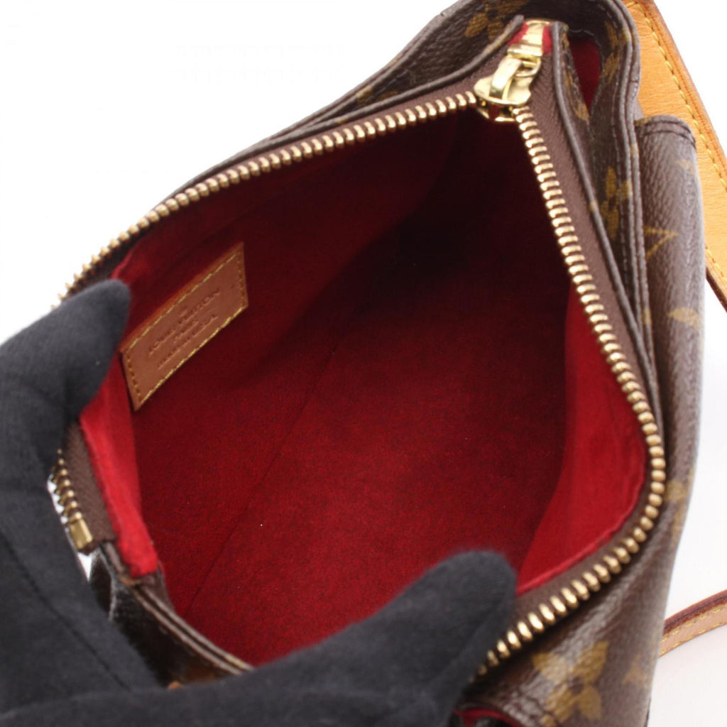 Louis Vuitton Monogram Brown Coated Canvas Leather Shoulder Bag