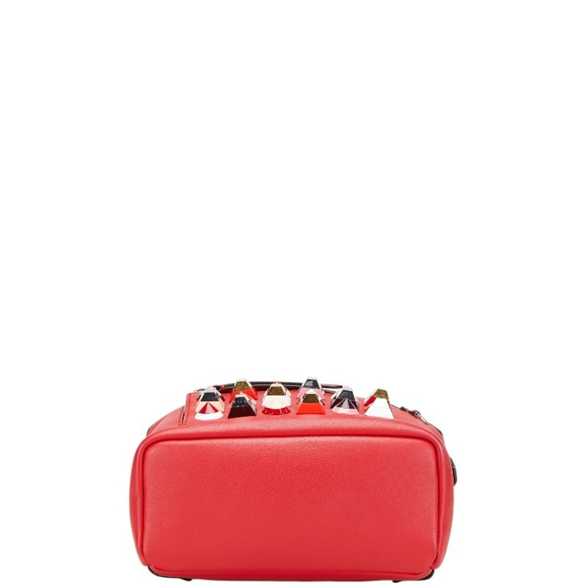 Fendi Red Color Leather Backpack