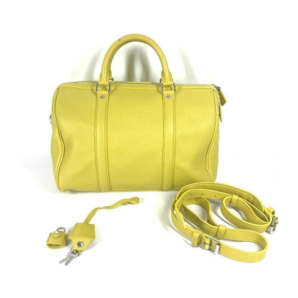 Louis Vuitton Pistache Yellow Leather Boston Bag Handbag Shoulder Bag