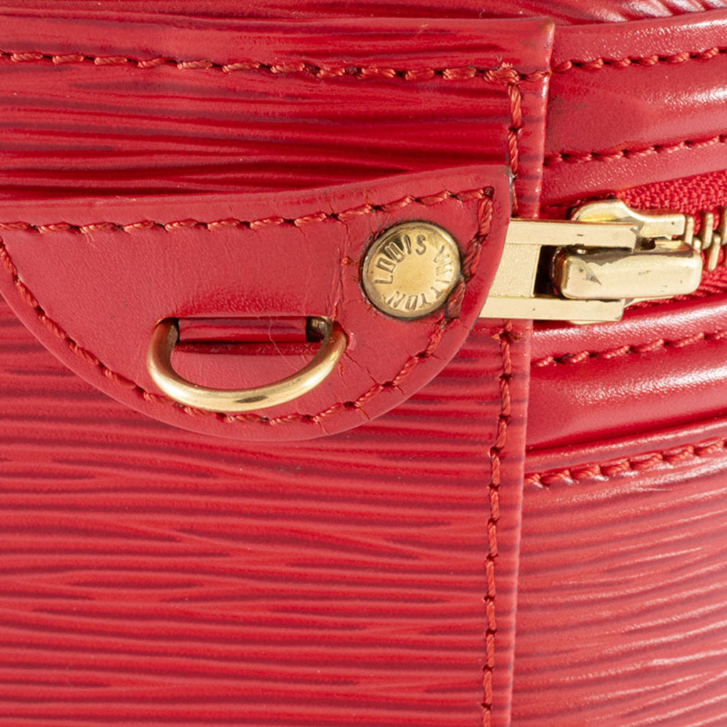 Louis Vuitton Castilian Red Epi Leather Handbag Vanity Bag