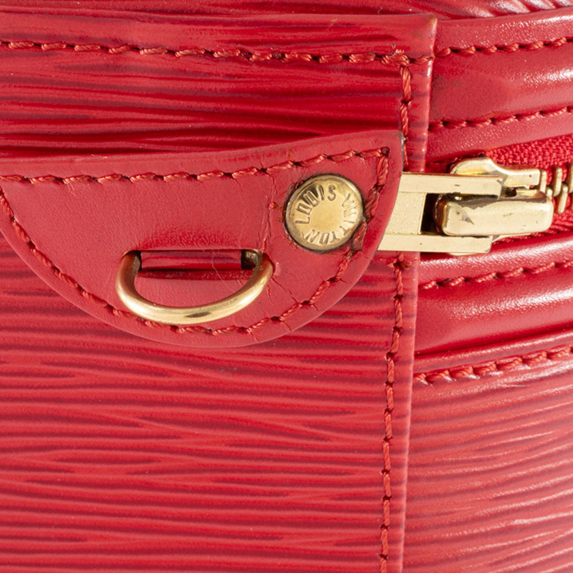 Louis Vuitton Castilian Red Epi Leather Handbag Vanity Bag