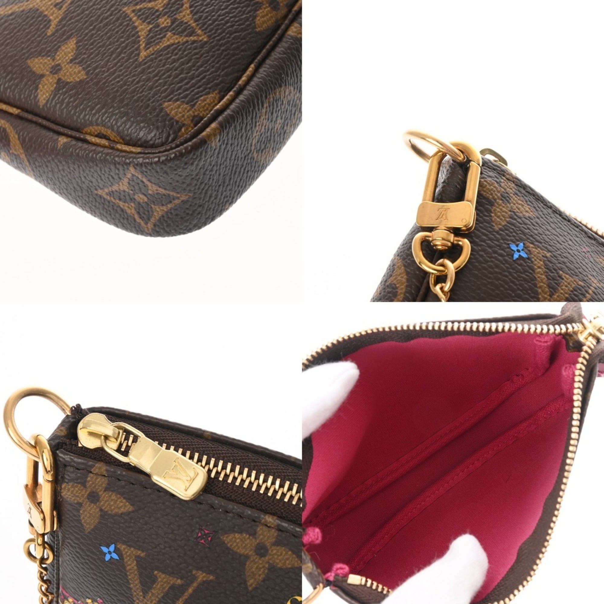 Louis Vuitton Brown Canvas Monogram Pochette Pouch