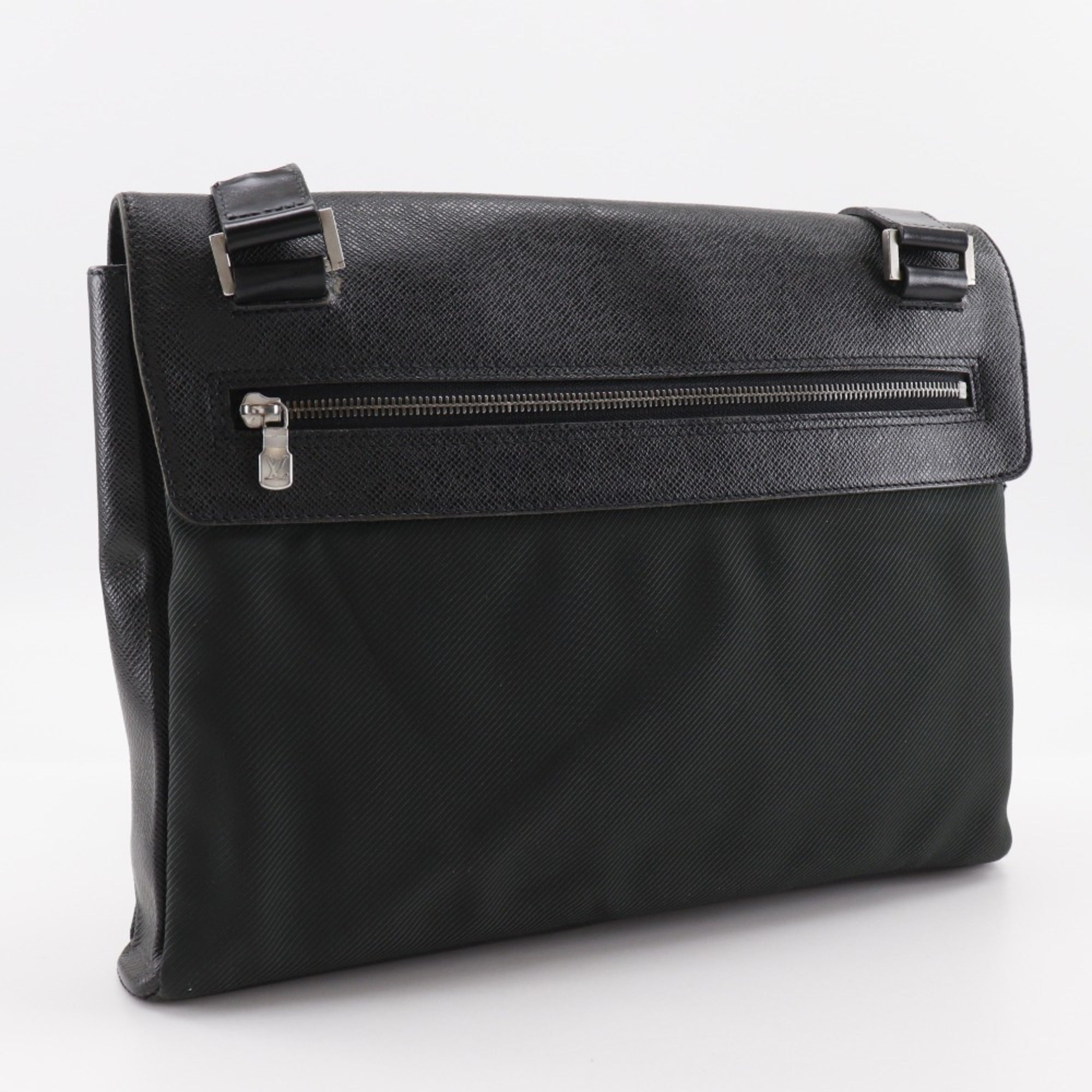 Louis Vuitton Black Noir Taiga Leather Shoulder Bag