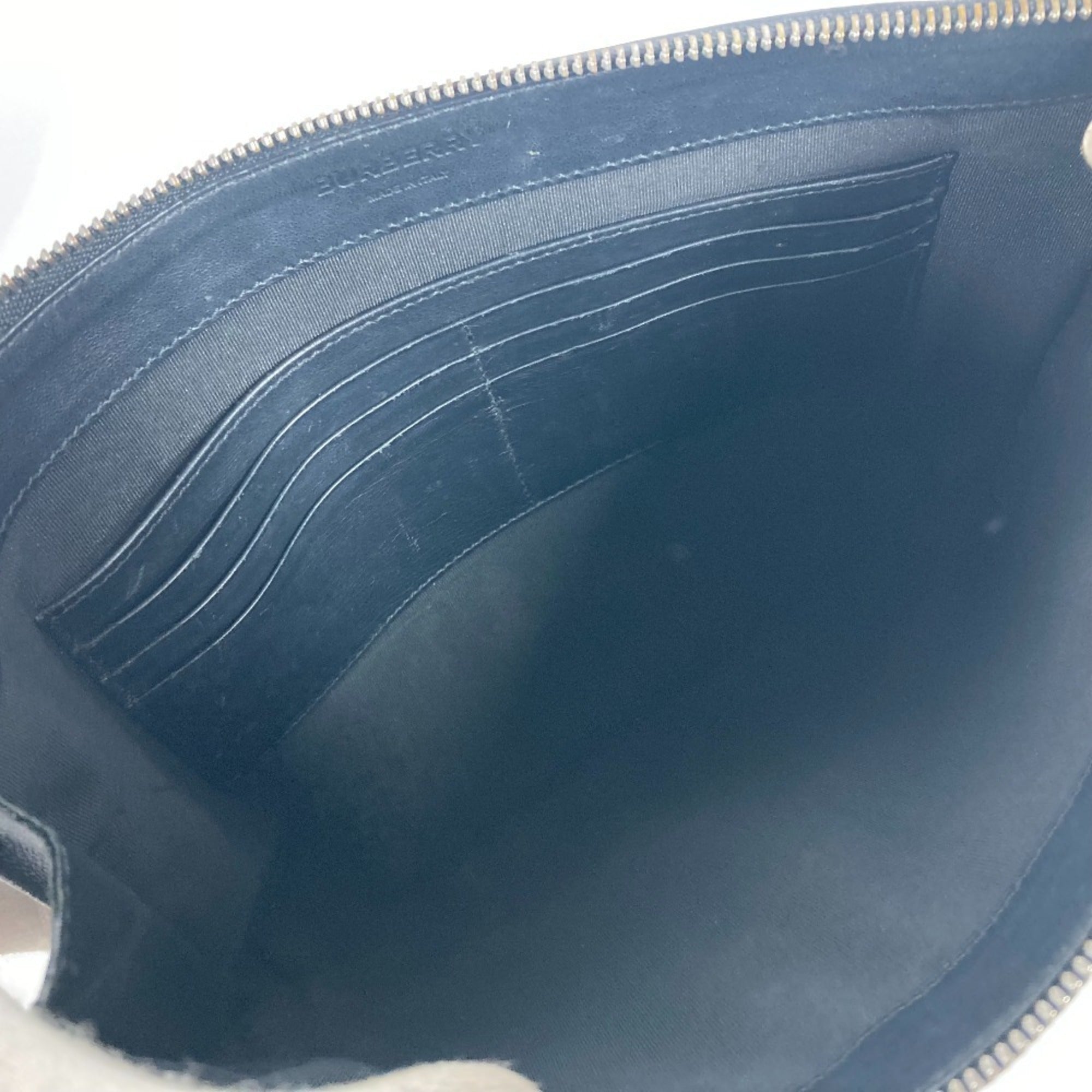 Burberry Black Leather Clutch Bag Pouch