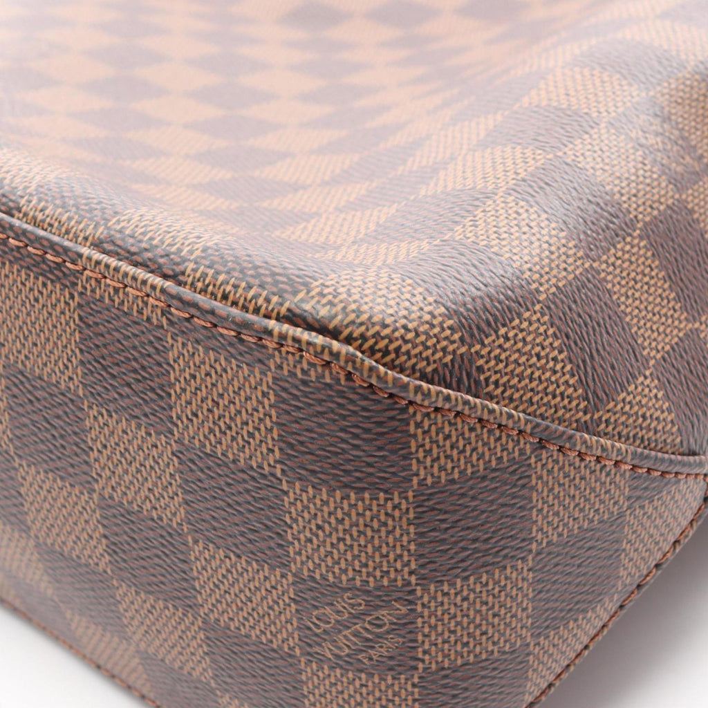 Louis Vuitton Brown Coated Canvas Leather Tote Bag