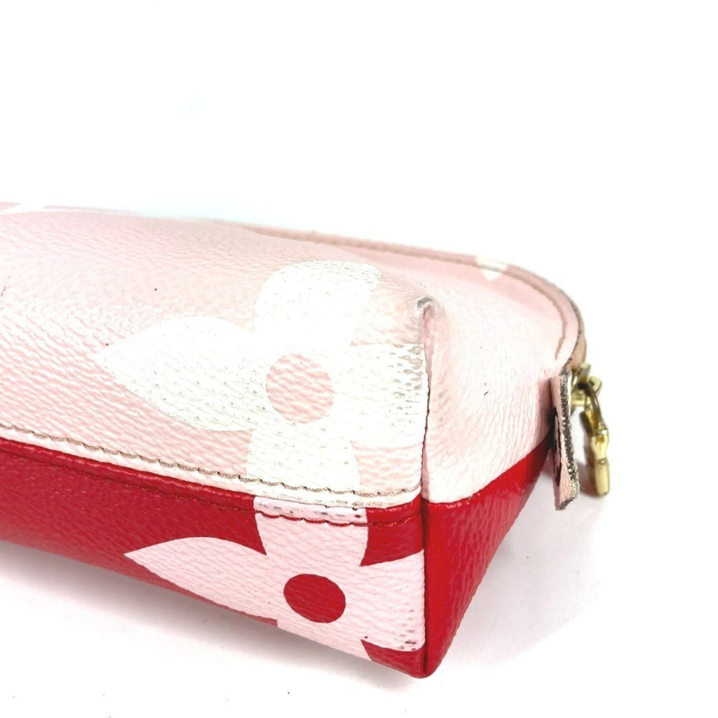 Louis Vuitton Pink Red Color Monogram Pouch