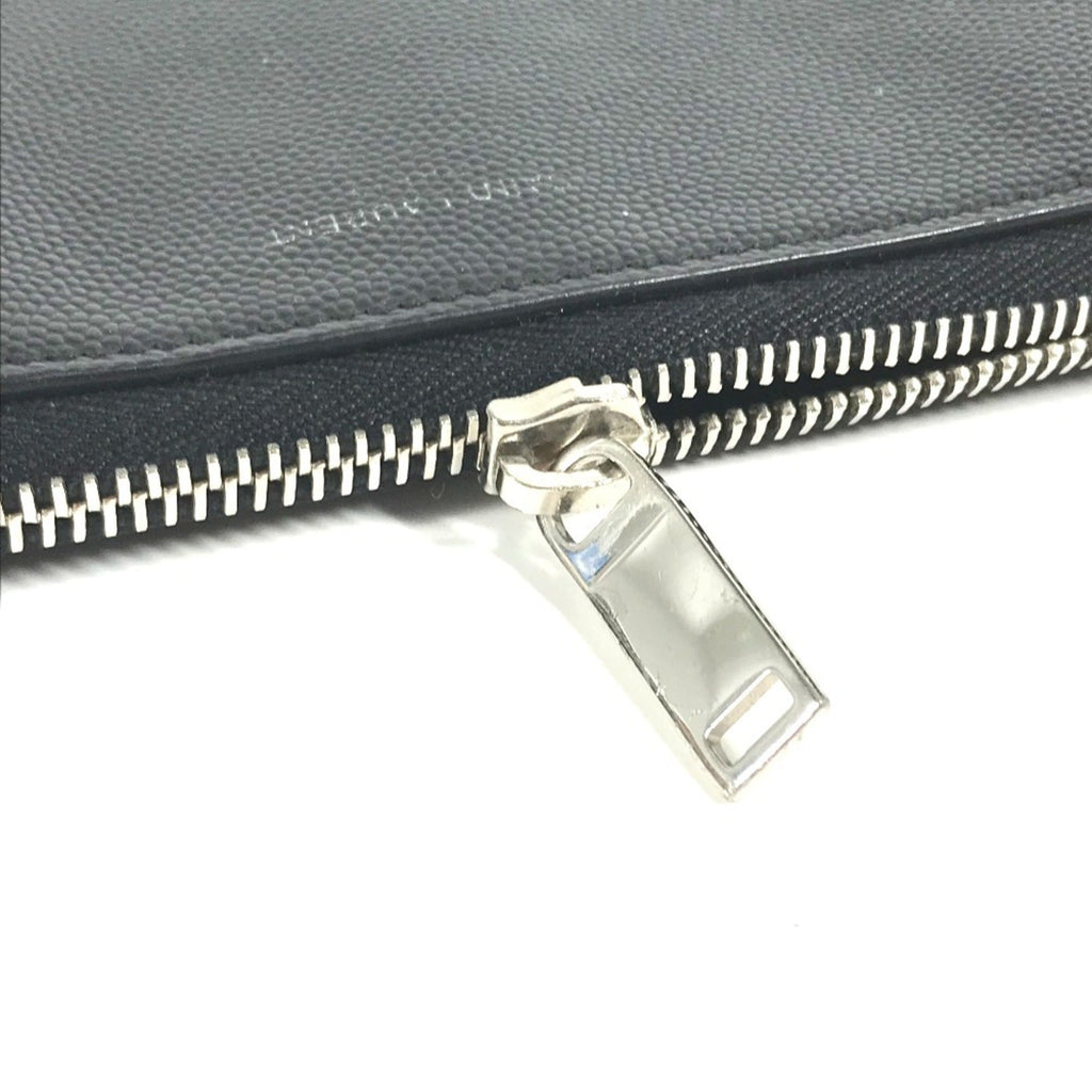 Saint Laurent Black Leather Clutch Bag Pouch (Pre-Owned)