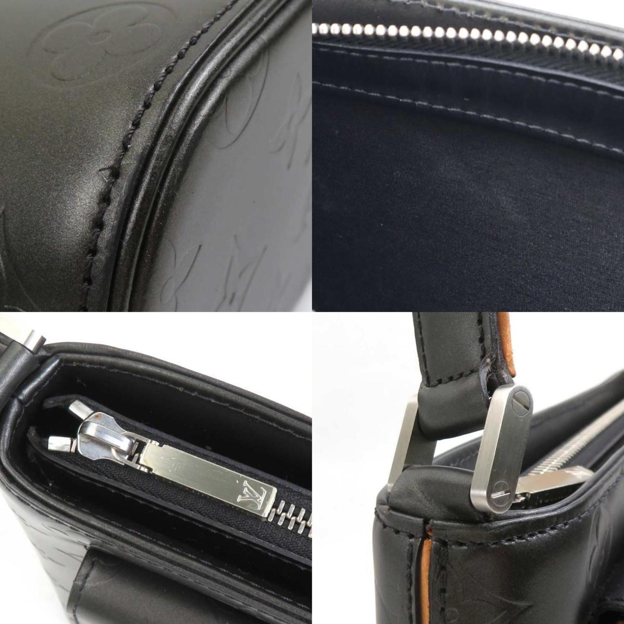 Louis Vuitton Black Gray Monogram Mat Shoulder Bag