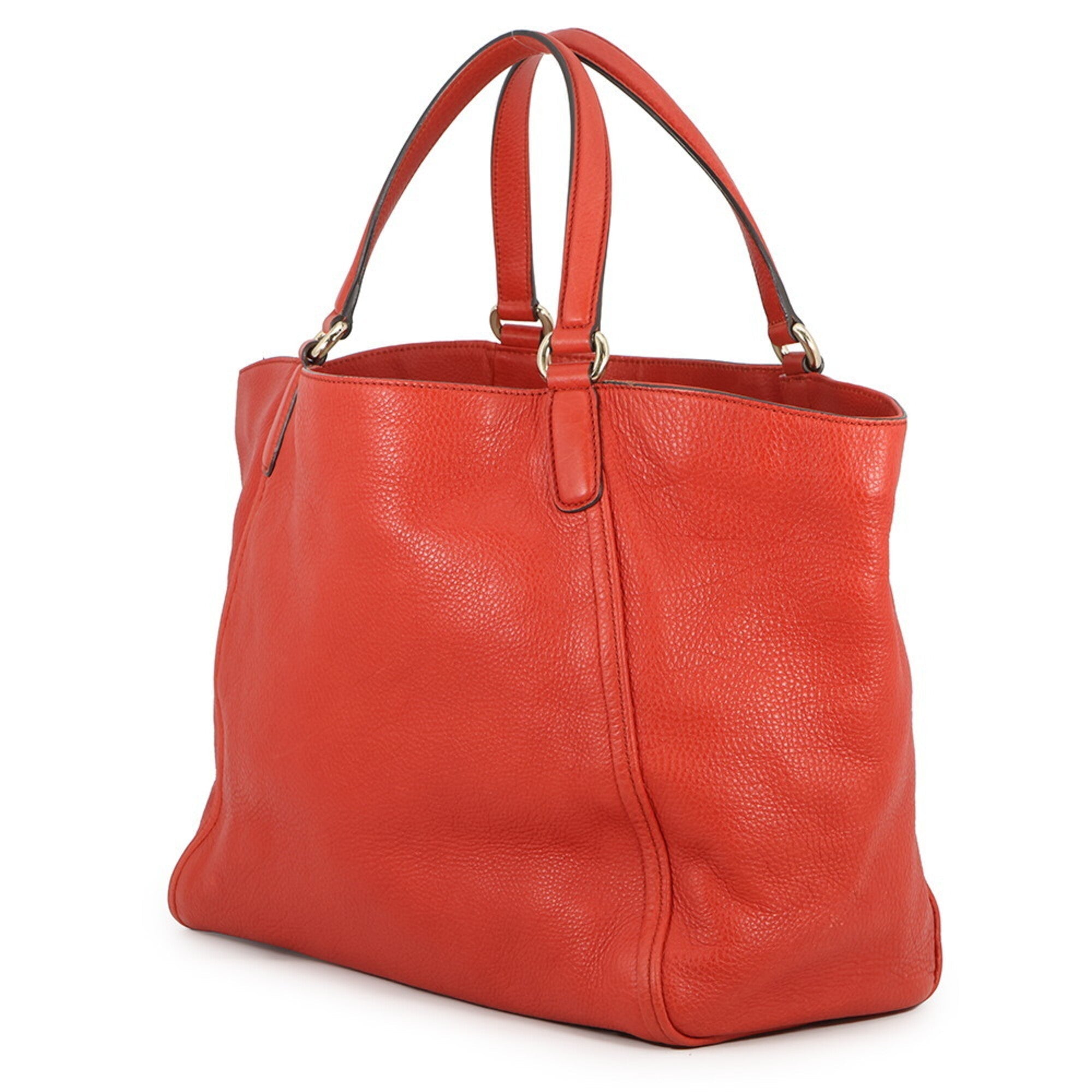 Gucci Champagne Gold Orange Leather Handbag Tote Bag (Pre-Owned)