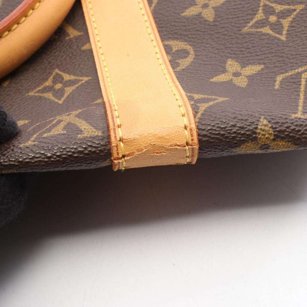Louis Vuitton Brown Coated Canvas Leather Boston Bag