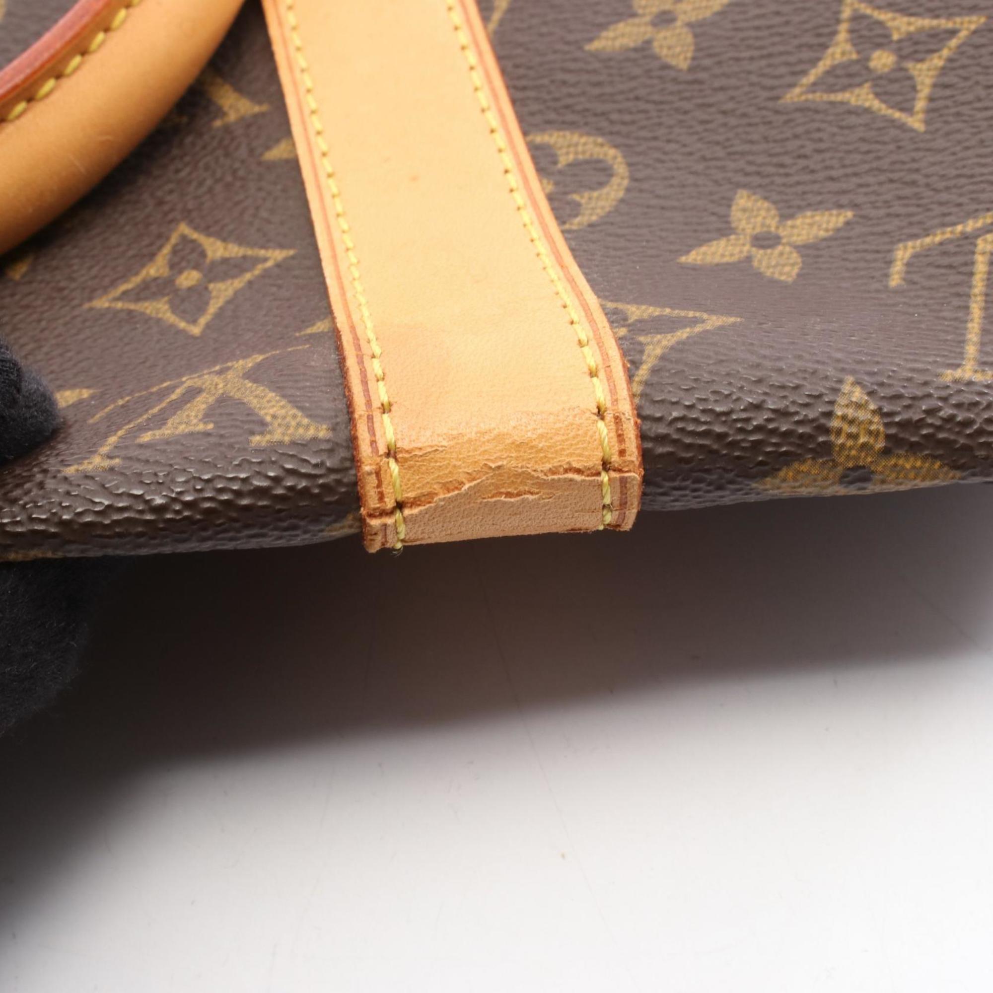 Louis Vuitton Brown Coated Canvas Leather Boston Bag