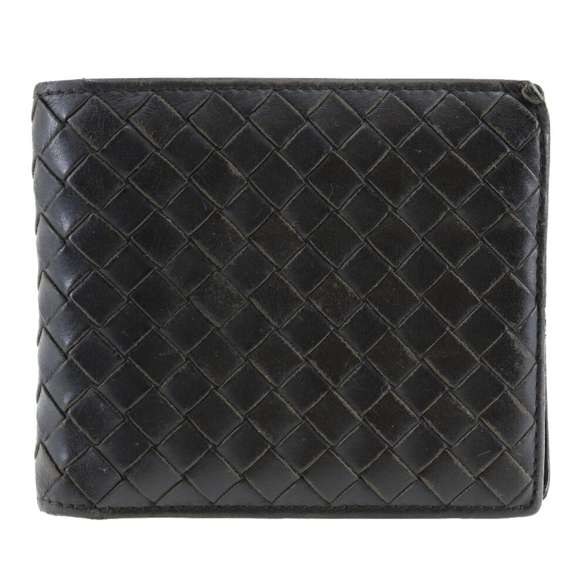 Bottega Veneta Intrecciato Dark Brown Leather Wallet (Bi-Fold)