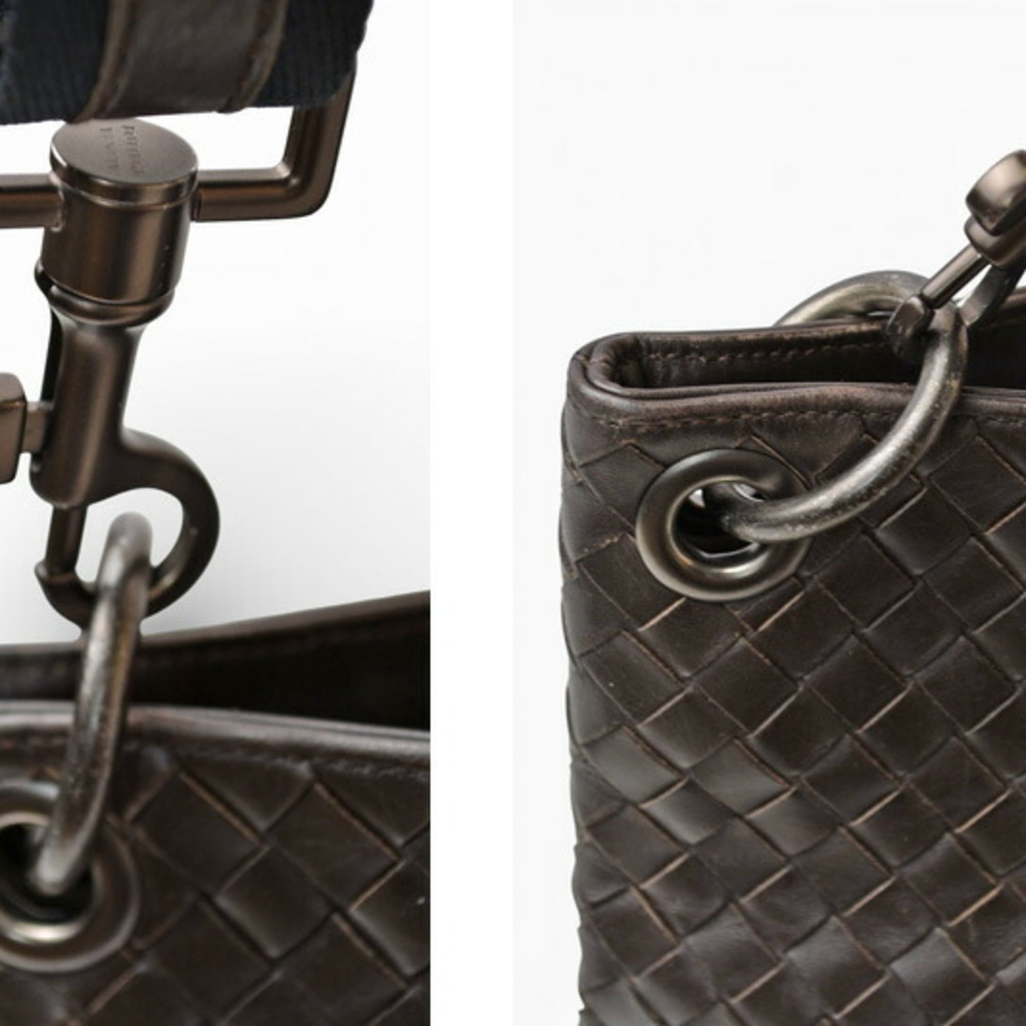 Bottega Veneta Dark Brown Leather Shoulder Bag